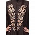 Designer Irani Kaftan with embroidery work- Coffee Brown